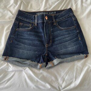 American Eagle Hi-Rise Jean Shorts Super Stretch